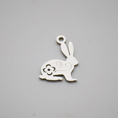 Stainless Steel Jewelry Accessories Cat Dog Rabbit Elephant Animal Pendant