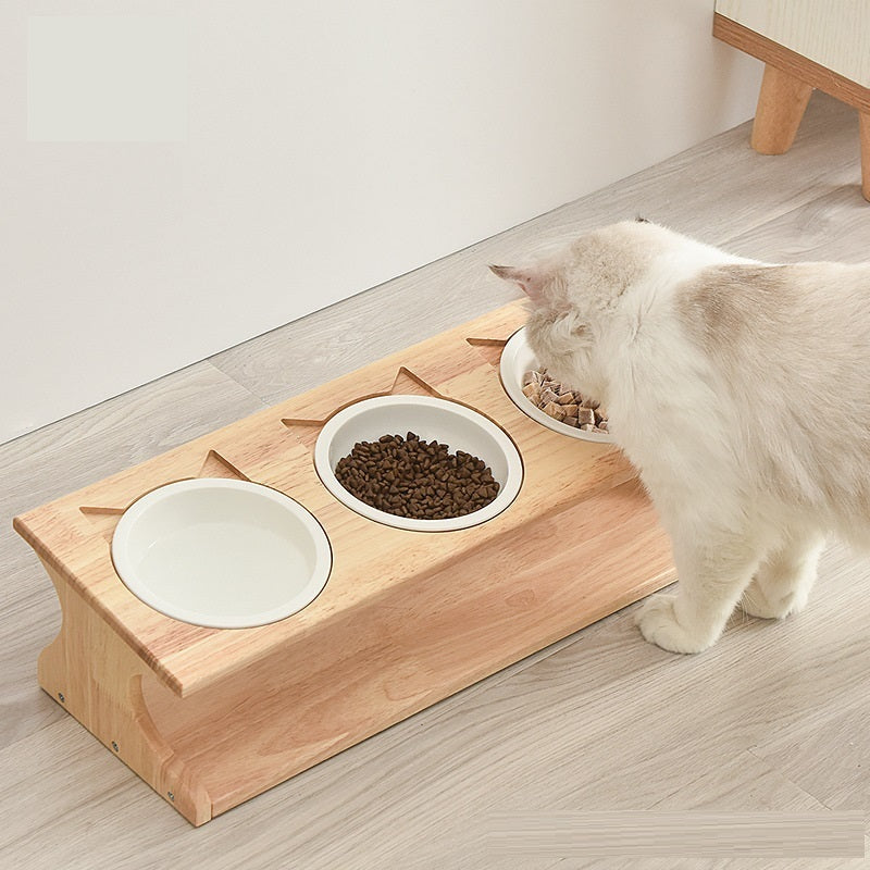 Ceramic Cat Food Bowl Rice Bowl Water Bowl Bowl Rack