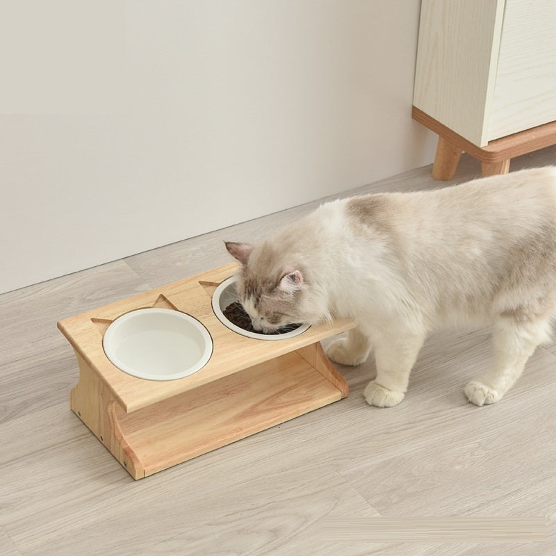 Ceramic Cat Food Bowl Rice Bowl Water Bowl Bowl Rack