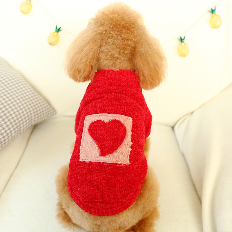 Pet puppy dog cat autumn and winter new sweater