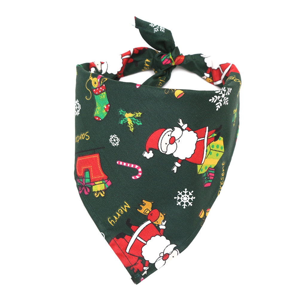 Pet christmas saliva towel