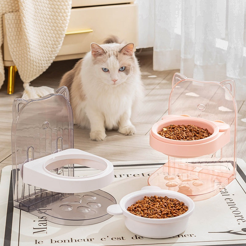 Adjustable Height Cat Ear Bowl For Pets