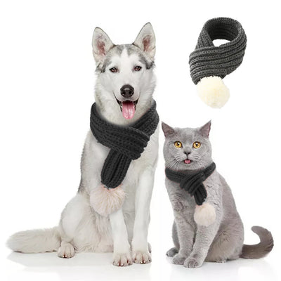 Pet christmas wool scarf