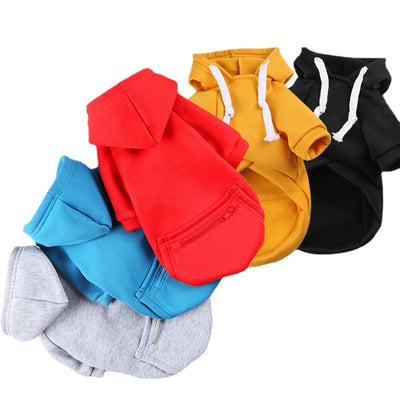 Autumn And Winter Dog Zipper Pocket Clothes Cat Sweater