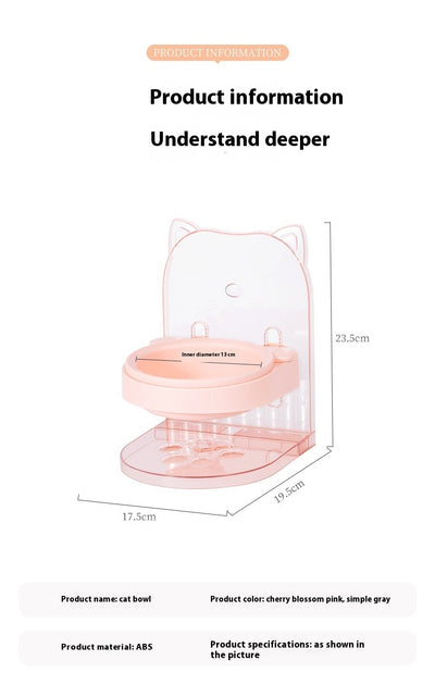 Adjustable Height Cat Ear Bowl For Pets