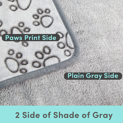 Soft High Quality Pet Blanket Grey Paw Dog Blanket Washable Pet Mat Warm And Comfortable Blanket For Cat Dogs